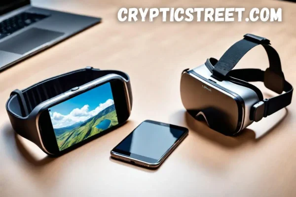 Featured image showcasing a variety of gadgets from CrypticStreet.com including smartphones, smartwatches, VR headsets, and smart home devices.