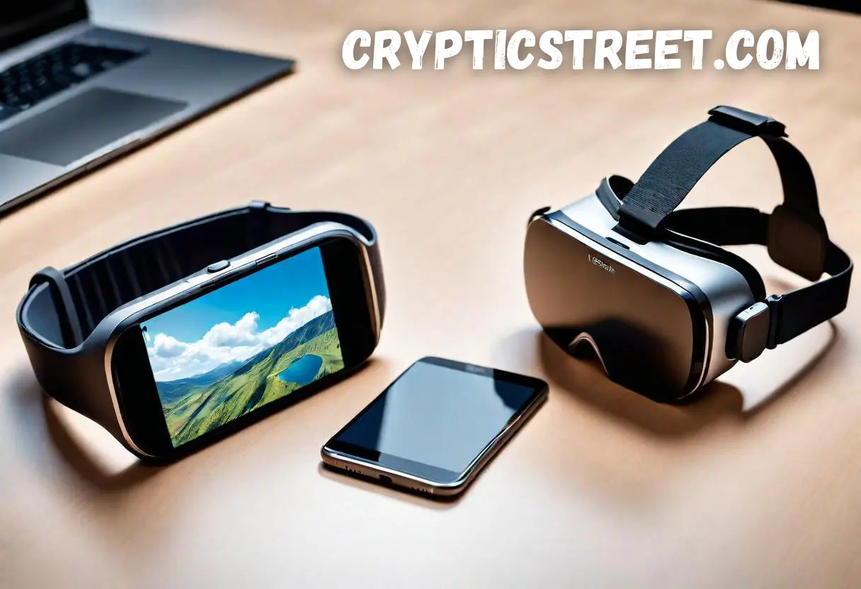 Featured image showcasing a variety of gadgets from CrypticStreet.com including smartphones, smartwatches, VR headsets, and smart home devices.