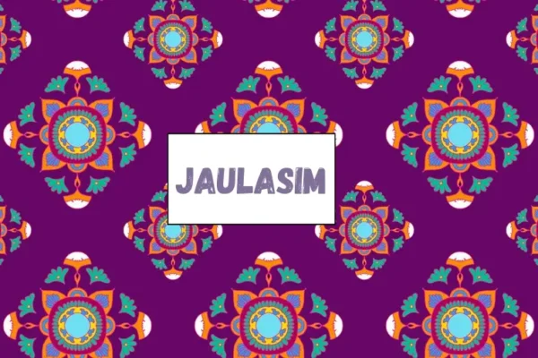 An intricate Jaulasim design blending traditional patterns with modern elements, symbolizing the fusion of ancient art and contemporary innovation.