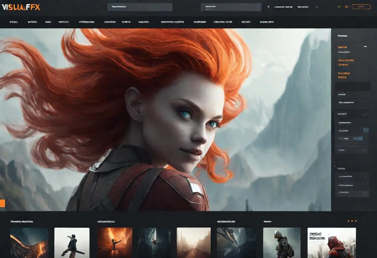 Visualfxdesigns.com homepage showcasing high-quality assets, expert tutorials, and community features for graphic design and VFX projects.