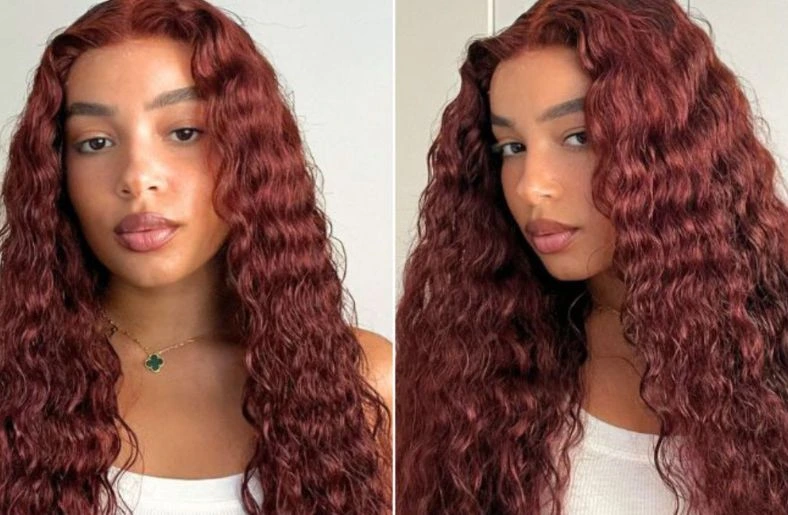 Red Wig Human Hair